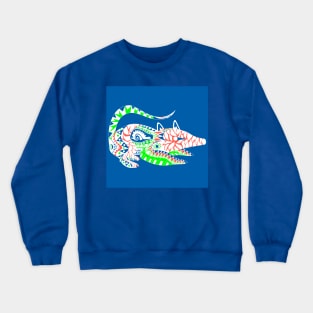 possum tlacuache tribal pattern ecopop Crewneck Sweatshirt